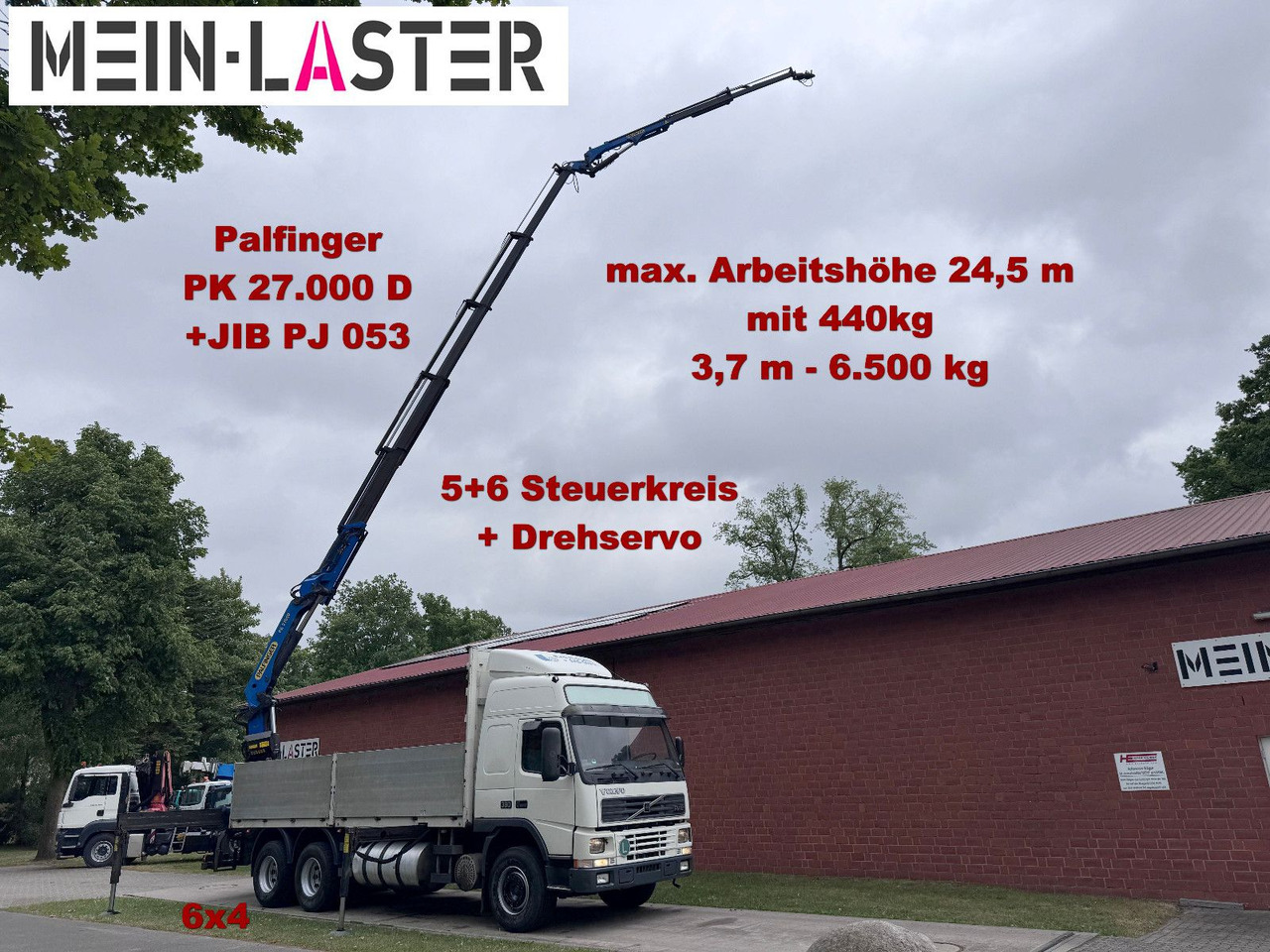 Volvo FM12 380 PK 27000D 24,5m 5+6 Deutscher LKW - Kranbil: bild 1 Volvo FM12 380 PK 27000D 24,5m 5+6 Deutscher LKW - Kranbil: bild 1
