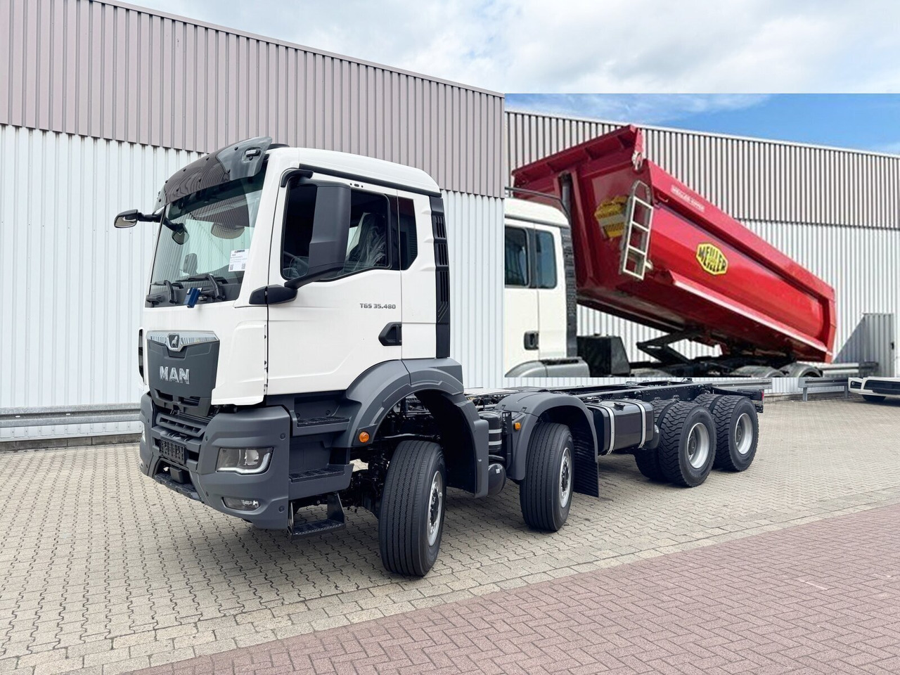 MAN TGS 35.480 8x8 BB CH TGS 35.480 8x8 BB CH, Meiller Stahlmulde 18m³ - Dumper: bild 1 MAN TGS 35.480 8x8 BB CH TGS 35.480 8x8 BB CH, Meiller Stahlmulde 18m³ - Dumper: bild 1