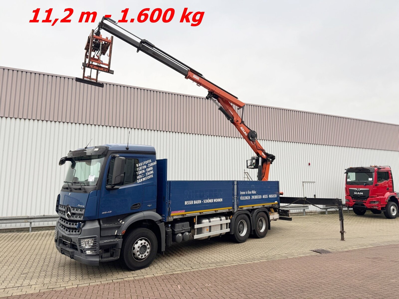 Mercedes-Benz Arocs 2642 6x4 Arocs 2642 6x4 mit Heckkran Atlas AK 186.3 V-2 - Kranbil, Flakbil: bild 1 Mercedes-Benz Arocs 2642 6x4 Arocs 2642 6x4 mit Heckkran Atlas AK 186.3 V-2 - Kranbil, Flakbil: bild 1