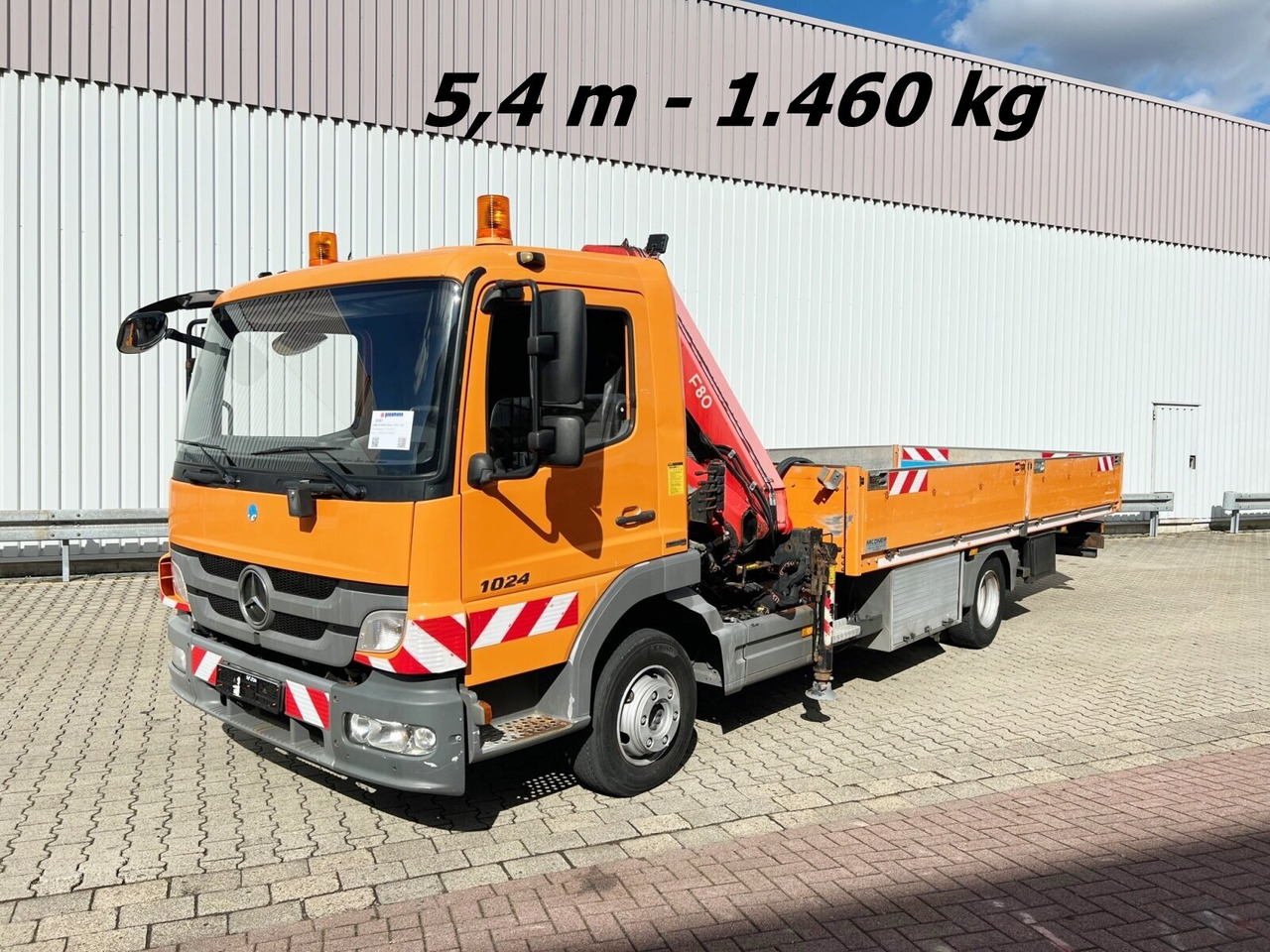 Mercedes-Benz Atego 1024 L 4x2 Atego 1024 L 4x2 mit Kran Fassi F80A.0.21 - Kranbil, Flakbil: bild 1 Mercedes-Benz Atego 1024 L 4x2 Atego 1024 L 4x2 mit Kran Fassi F80A.0.21 - Kranbil, Flakbil: bild 1