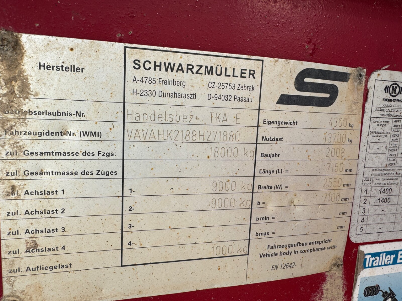 Schwarzmüller TKA-E 18 TKA-E 18, Alu-Bordwände ca. 11m³ - Släp: bild 3 Schwarzmüller TKA-E 18 TKA-E 18, Alu-Bordwände ca. 11m³ - Släp: bild 3