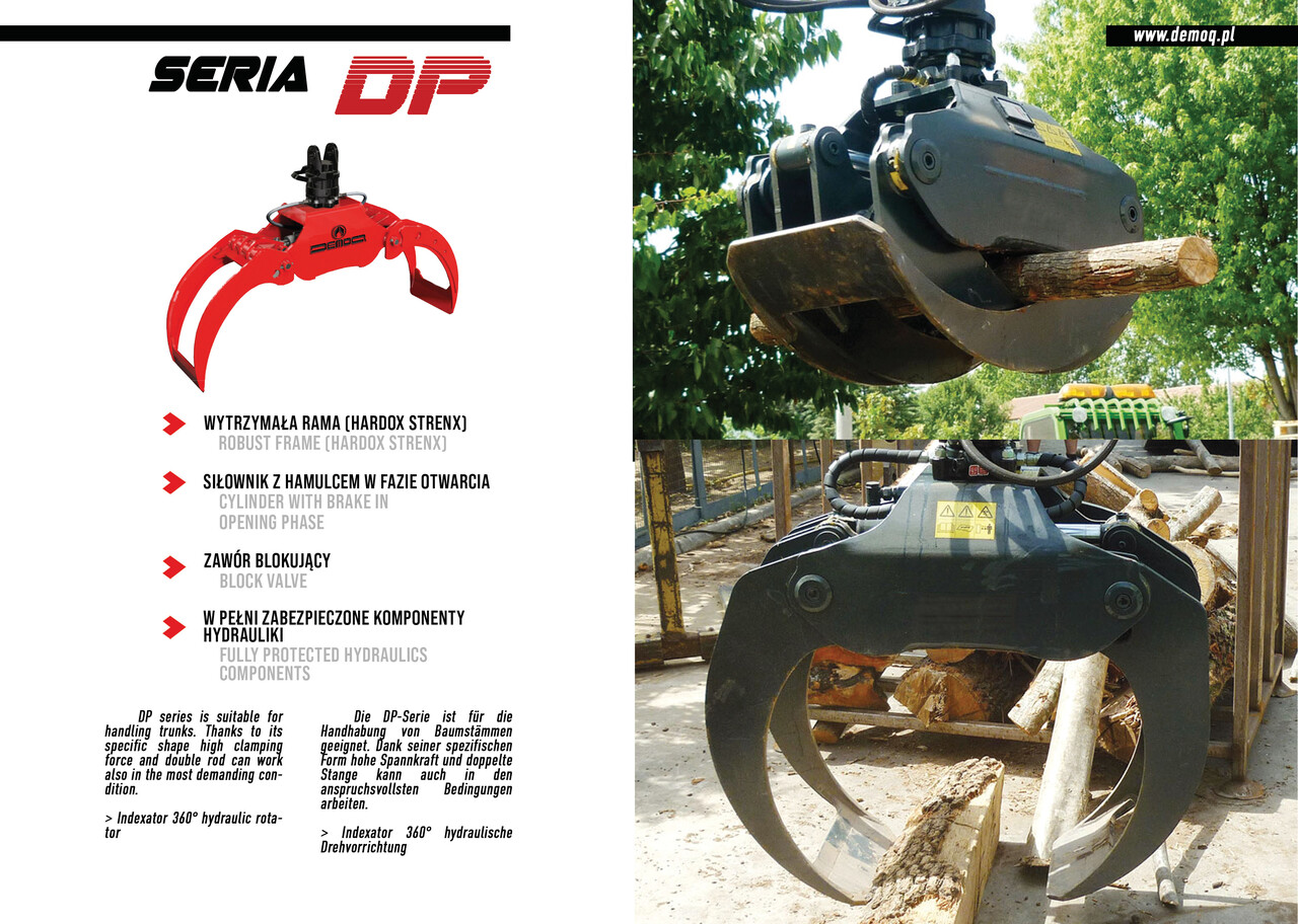 DEMOQ DP200 Log Grab 3160 kg - Gripklo för Byggmaskiner: bild 2 DEMOQ DP200 Log Grab 3160 kg - Gripklo för Byggmaskiner: bild 2