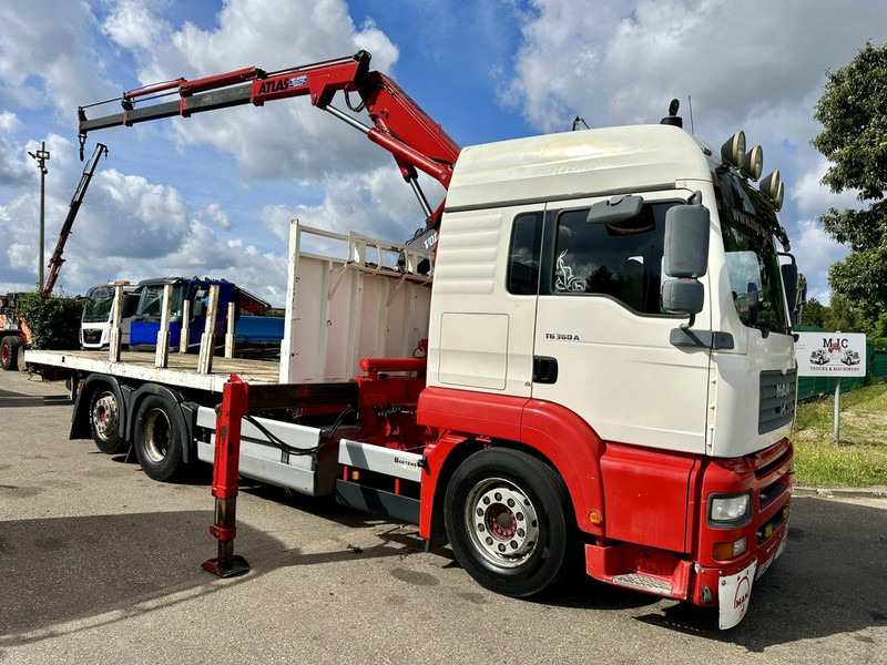 MAN TG 360 A 6x2 + KRAN ATLAS 100.1 A3 - PLATFORM 5m80 - E3 - LIFT-AXLE - FULL AIR SUSPENSION - ZF AS TRONIC - BE TRUCK - Flakbil, Kranbil: bild 2 MAN TG 360 A 6x2 + KRAN ATLAS 100.1 A3 - PLATFORM 5m80 - E3 - LIFT-AXLE - FULL AIR SUSPENSION - ZF AS TRONIC - BE TRUCK - Flakbil, Kranbil: bild 2