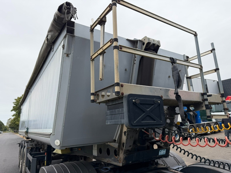 Tippbil semitrailer Schmitz Cargobull SKI 24 - 8.5 - 30m³ ALU TIPPER - STEEL CHASSIS - LIFT-AXLE - BELGIAN PAPERS: bild 18