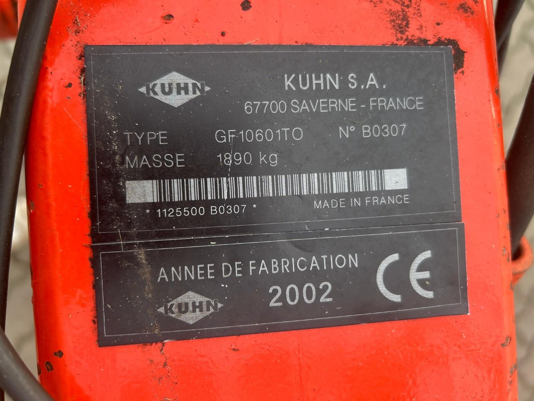 Kuhn GF 10601 TO - Hövändare: bild 3 Kuhn GF 10601 TO - Hövändare: bild 3