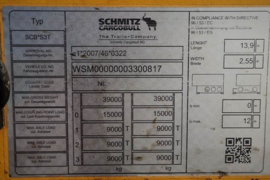 Schmitz CARG SCB3ST CoC Documents, TuV Loading Certificate - Kapellsläp: bild 4 Schmitz CARG SCB3ST CoC Documents, TuV Loading Certificate - Kapellsläp: bild 4