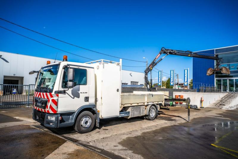 MAN TGL 12.190 BL + HIAB 055 D-1 HIDUO - Flakbil, Kranbil: bild 1 MAN TGL 12.190 BL + HIAB 055 D-1 HIDUO - Flakbil, Kranbil: bild 1