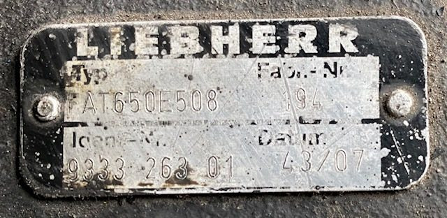 Liebherr Fahrantrieb FAT650E508. ID-Nr.933326301 - ID-Nr.90006861. PR754-990, RL64-1127, LU1050J-1014. #933326301.0194# - Slutdrev för Byggmaskiner: bild 3 Liebherr Fahrantrieb FAT650E508. ID-Nr.933326301 - ID-Nr.90006861. PR754-990, RL64-1127, LU1050J-1014. #933326301.0194# - Slutdrev för Byggmaskiner: bild 3