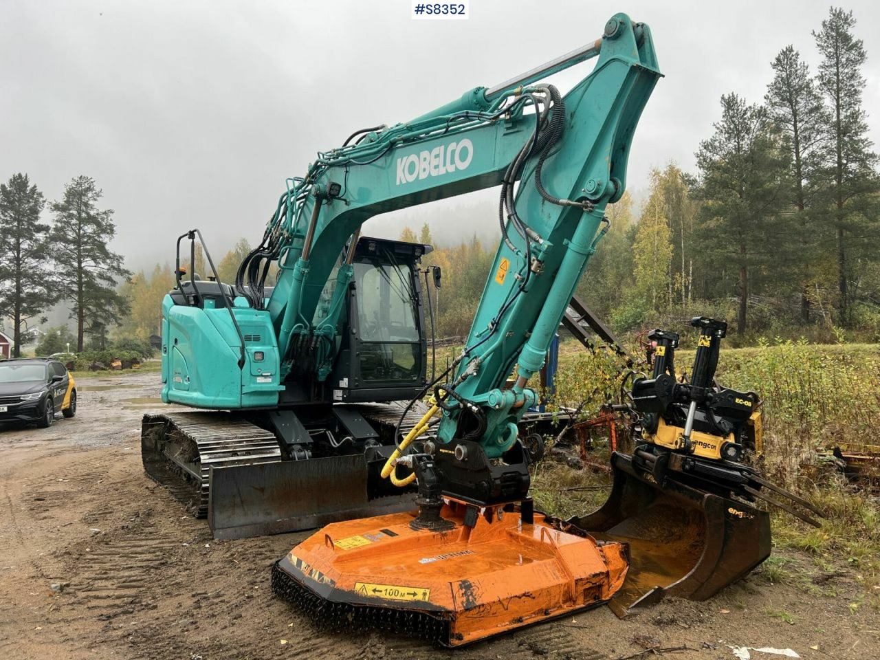 KOBELCO SK140 SRLC-7 with Trejon Cutting unit and Engcon tiltrotator (SEE VIDEO) - Bandgrävare: bild 2 KOBELCO SK140 SRLC-7 with Trejon Cutting unit and Engcon tiltrotator (SEE VIDEO) - Bandgrävare: bild 2
