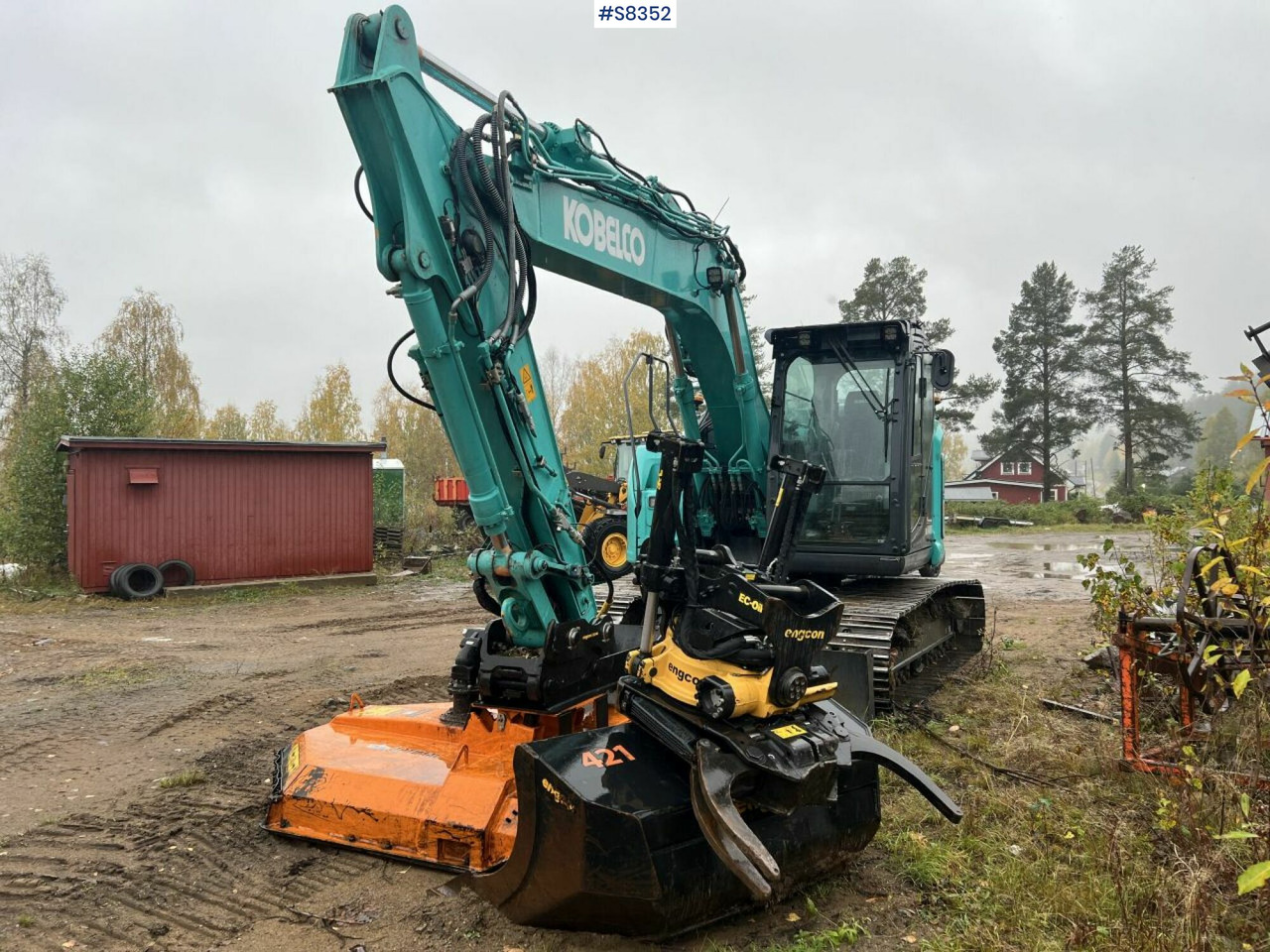 KOBELCO SK140 SRLC-7 with Trejon Cutting unit and Engcon tiltrotator (SEE VIDEO) - Bandgrävare: bild 1 KOBELCO SK140 SRLC-7 with Trejon Cutting unit and Engcon tiltrotator (SEE VIDEO) - Bandgrävare: bild 1