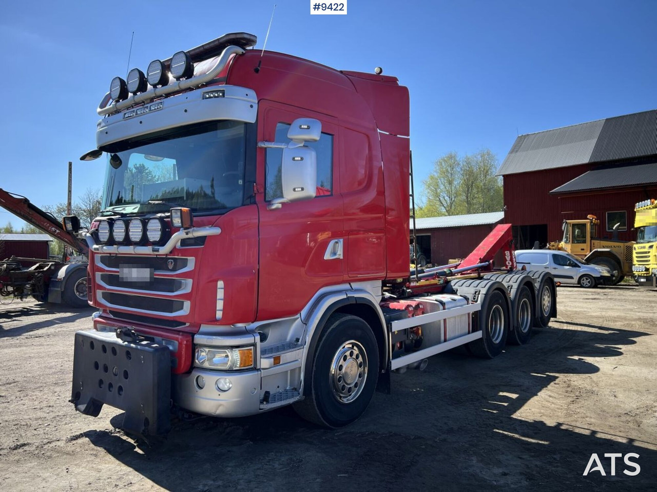 Tridem Hooklift Truck Scania G490 with plow brackets - Lastväxlare lastbil: bild 1 Tridem Hooklift Truck Scania G490 with plow brackets - Lastväxlare lastbil: bild 1