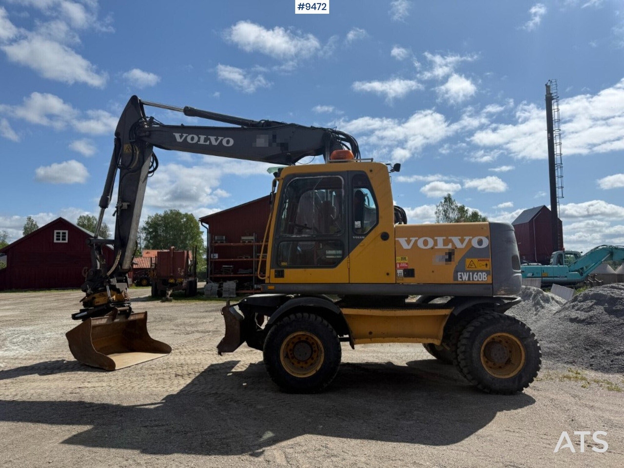 Grävmaskin på däck Wheel excavator Volvo EW160B, Tiltrotator: bild 6