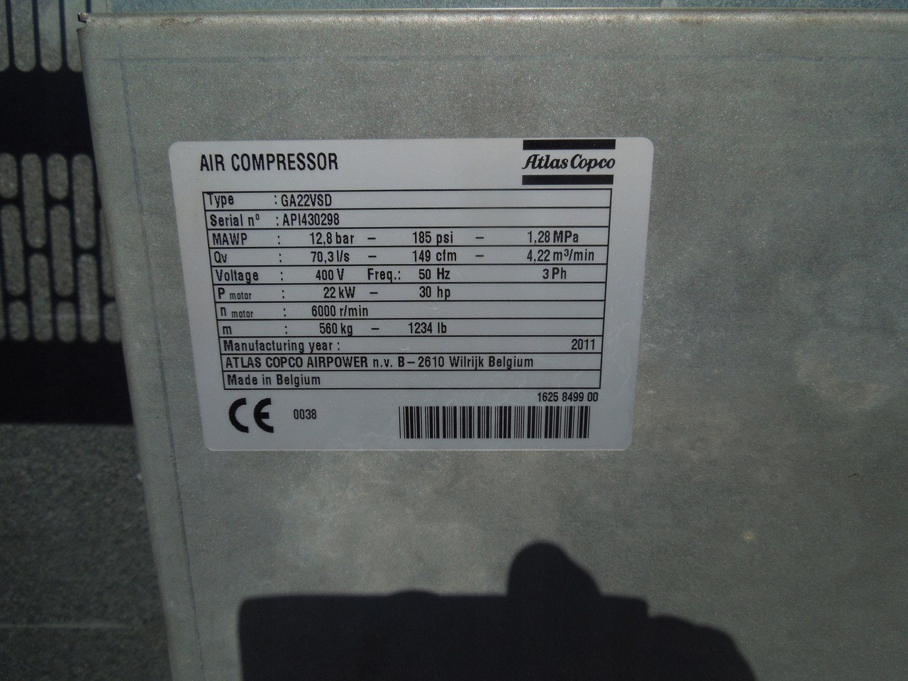 ATLAS COPCO GA22VSDFF - Luftkompressor: bild 4 ATLAS COPCO GA22VSDFF - Luftkompressor: bild 4