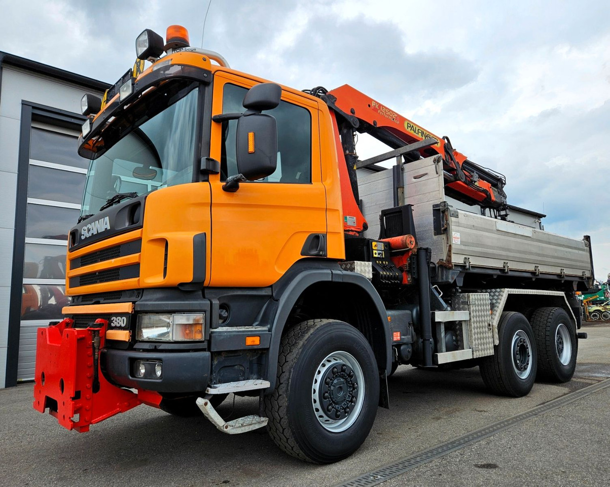 Scania P114 380 6x4-4 Palfinger PK12502 Kran Funk - Tippbil lastbil, Kranbil: bild 2 Scania P114 380 6x4-4 Palfinger PK12502 Kran Funk - Tippbil lastbil, Kranbil: bild 2