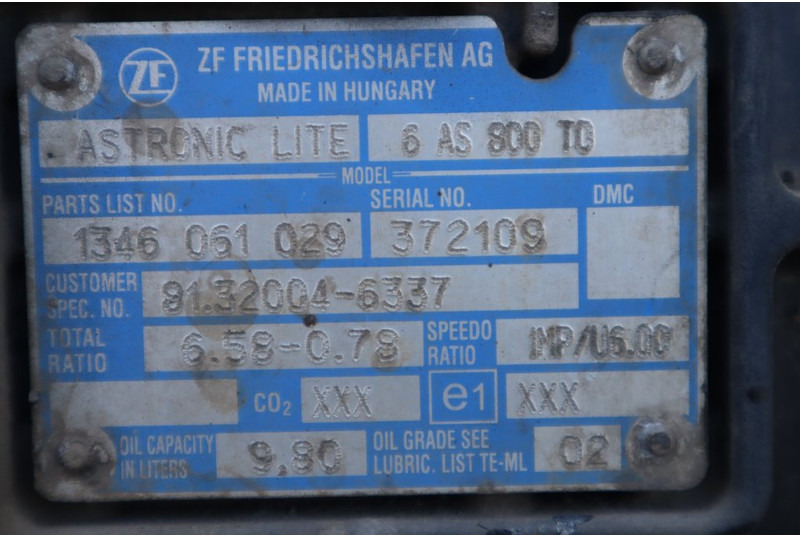 ZF 6AS800TO TGL EURO6 81.32004-6337 - Växellåda för Lastbil: bild 5 ZF 6AS800TO TGL EURO6 81.32004-6337 - Växellåda för Lastbil: bild 5