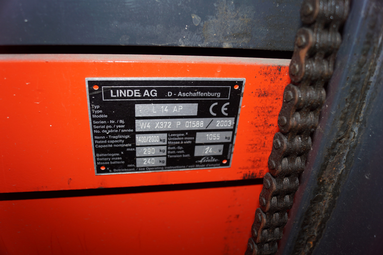 LINDE L14ap - Staplare: bild 4 LINDE L14ap - Staplare: bild 4