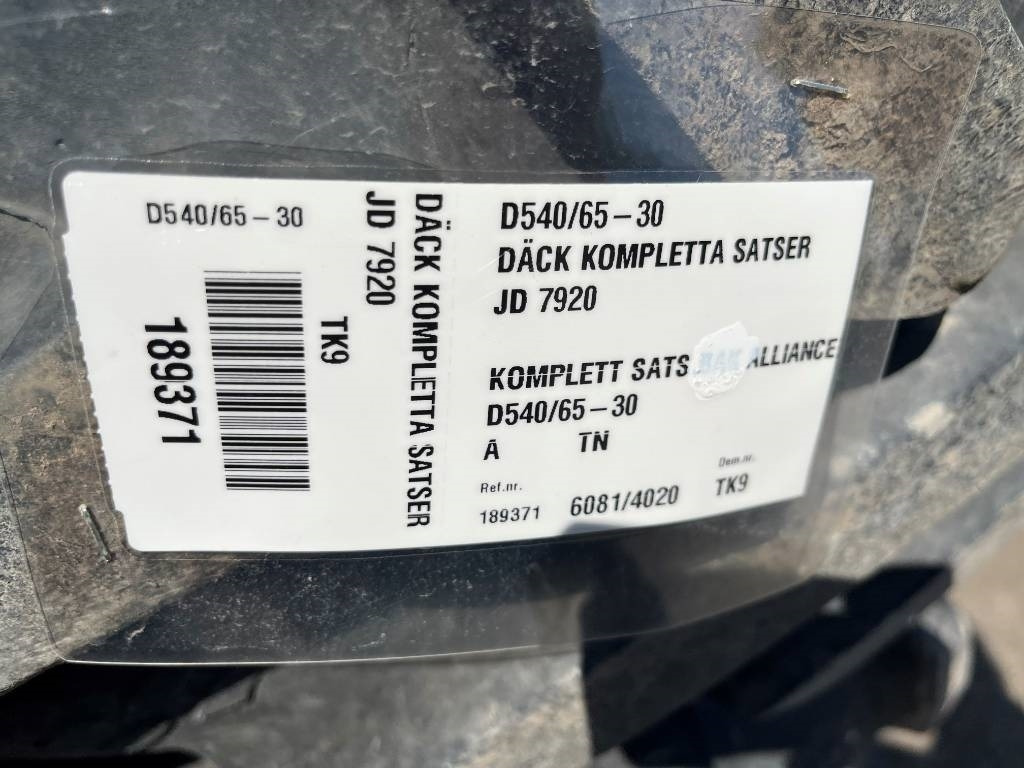 Alliance 540/65R30 till John Deere 7920 mfl - Däck för Lantbruksmaskiner: bild 2 Alliance 540/65R30 till John Deere 7920 mfl - Däck för Lantbruksmaskiner: bild 2