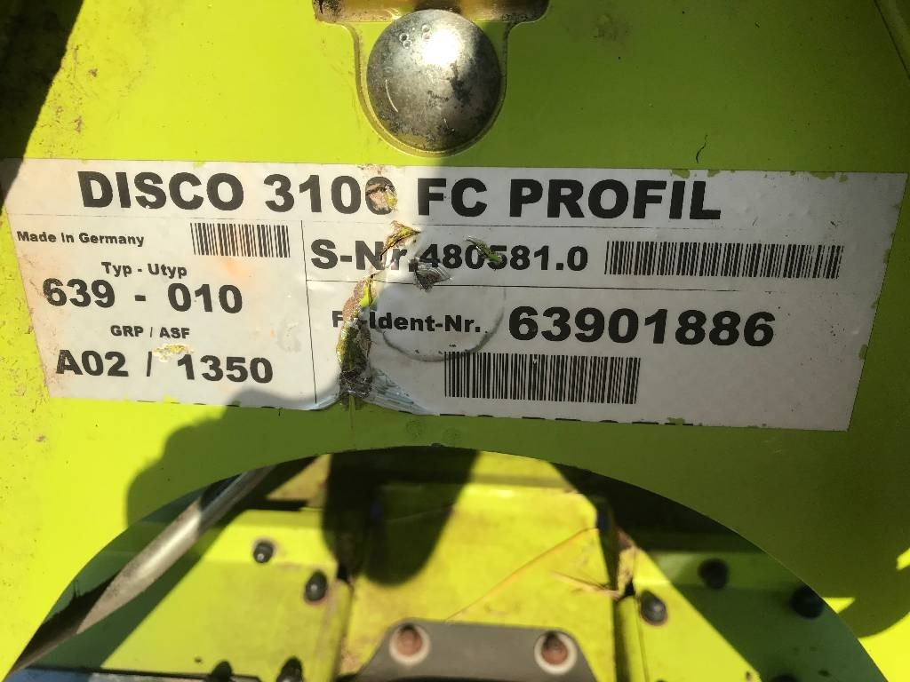 Claas 3100 FC Dismantled for spare parts - Slåttermaskin: bild 2 Claas 3100 FC Dismantled for spare parts - Slåttermaskin: bild 2