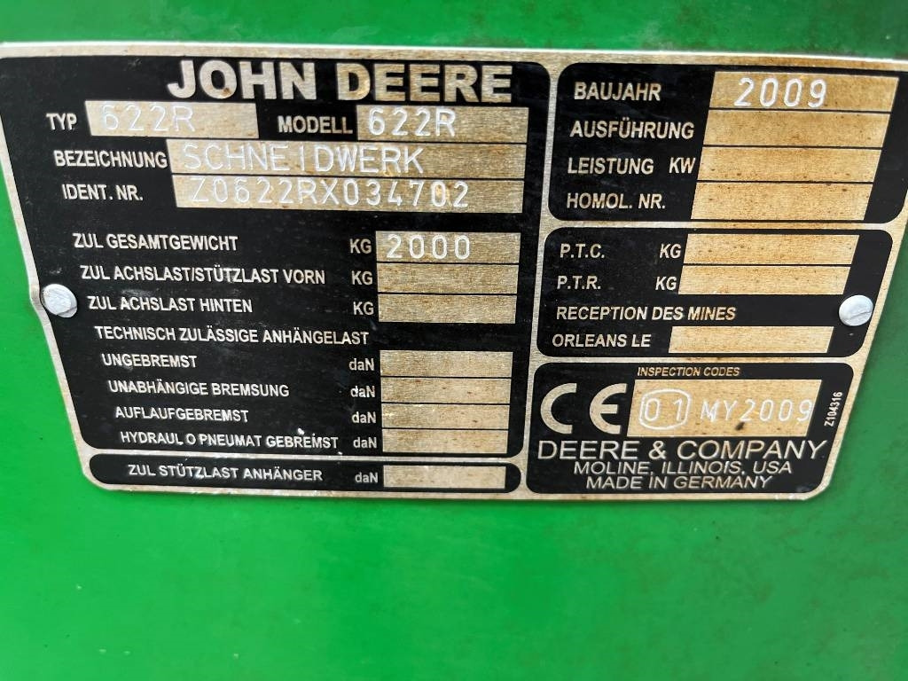 John Deere 622R Skärbord / Header 20 fot till JD T550 i  - Tillbehör för skördemaskin: bild 4 John Deere 622R Skärbord / Header 20 fot till JD T550 i  - Tillbehör för skördemaskin: bild 4