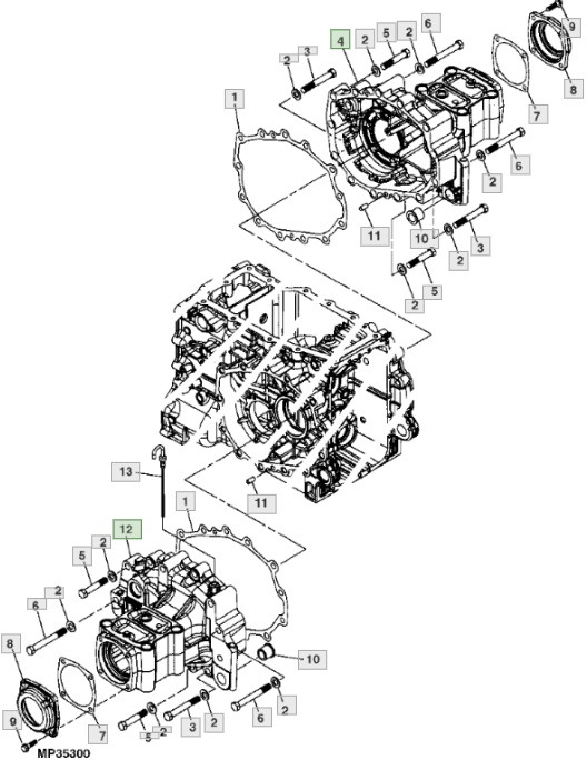 John Deere 3120 3320 3520 3720 - oś tylna obudowa LVU801518 - Bakaxel för Traktor: bild 1 John Deere 3120 3320 3520 3720 - oś tylna obudowa LVU801518 - Bakaxel för Traktor: bild 1