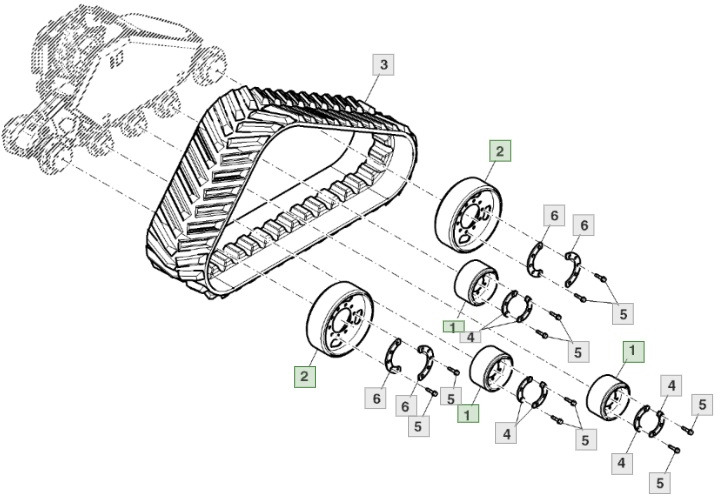 John Deere - koło gąsienicy napędu AXE48233 AXE25457 NOWE! - Larvband för Lantbruksmaskiner: bild 1 John Deere - koło gąsienicy napędu AXE48233 AXE25457 NOWE! - Larvband för Lantbruksmaskiner: bild 1