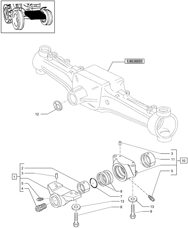 New Holland T6010 T6090 T6070 Czop zawieszenia obr 87311589 - Fjädring för Traktor: bild 1 New Holland T6010 T6090 T6070 Czop zawieszenia obr 87311589 - Fjädring för Traktor: bild 1