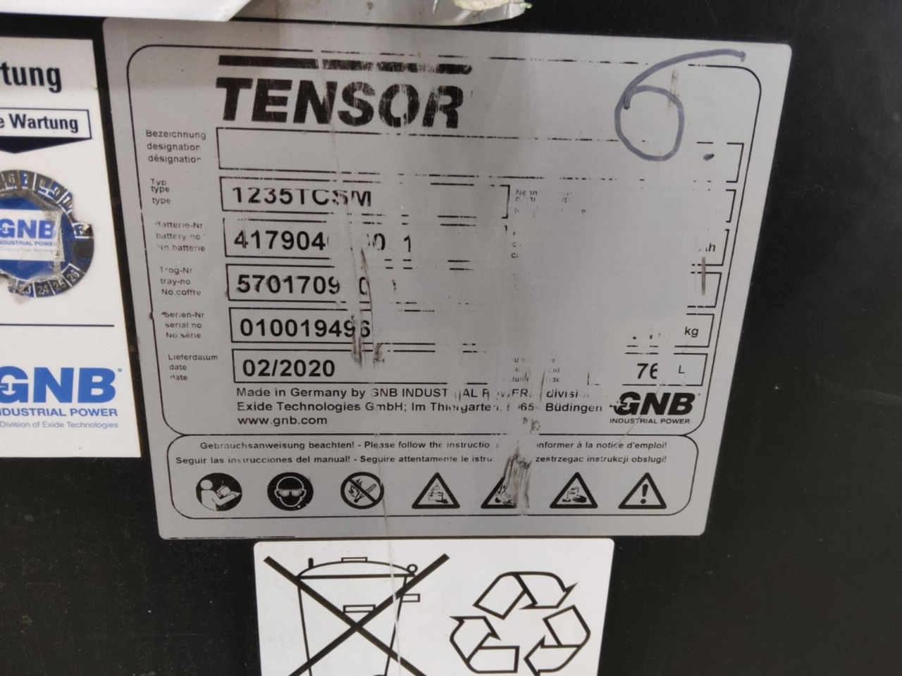 GNB Battery 48V 640Ah - Batteri för Materialhanteringsutrustning: bild 2 GNB Battery 48V 640Ah - Batteri för Materialhanteringsutrustning: bild 2