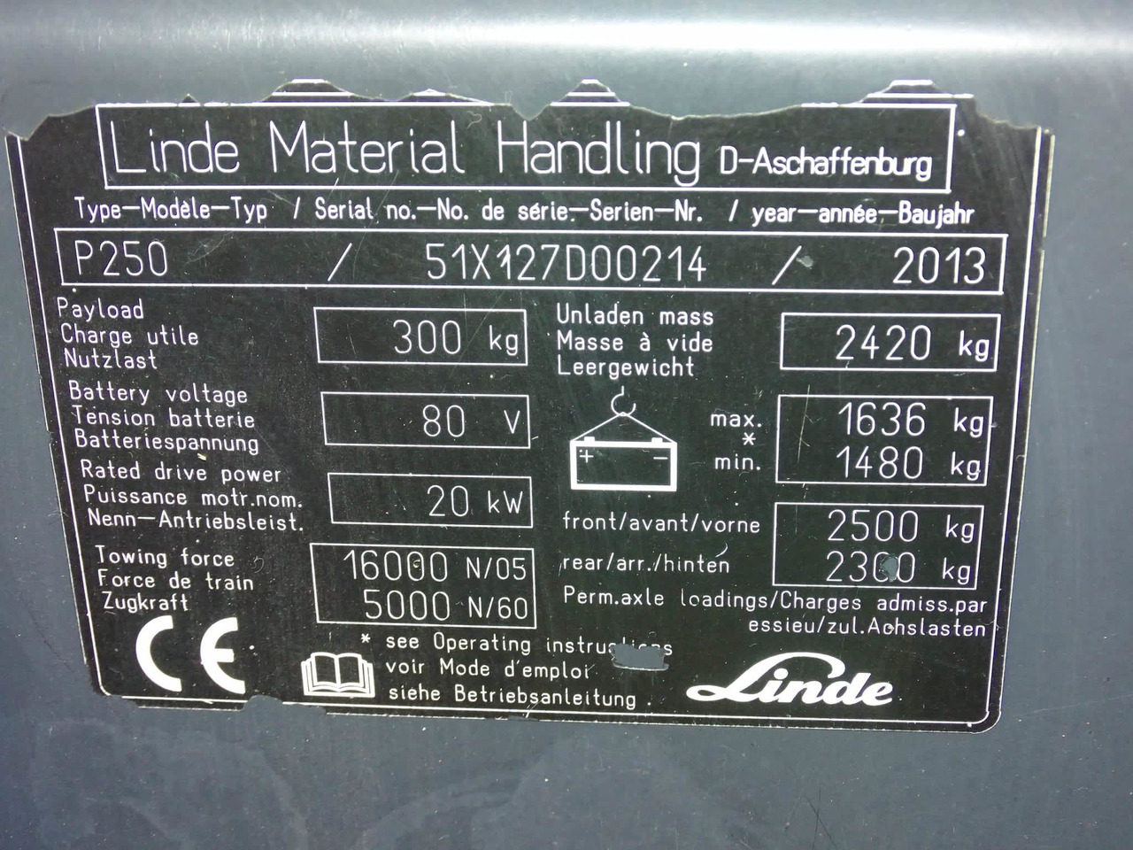Linde P250 - Dragtruck: bild 2 Linde P250 - Dragtruck: bild 2