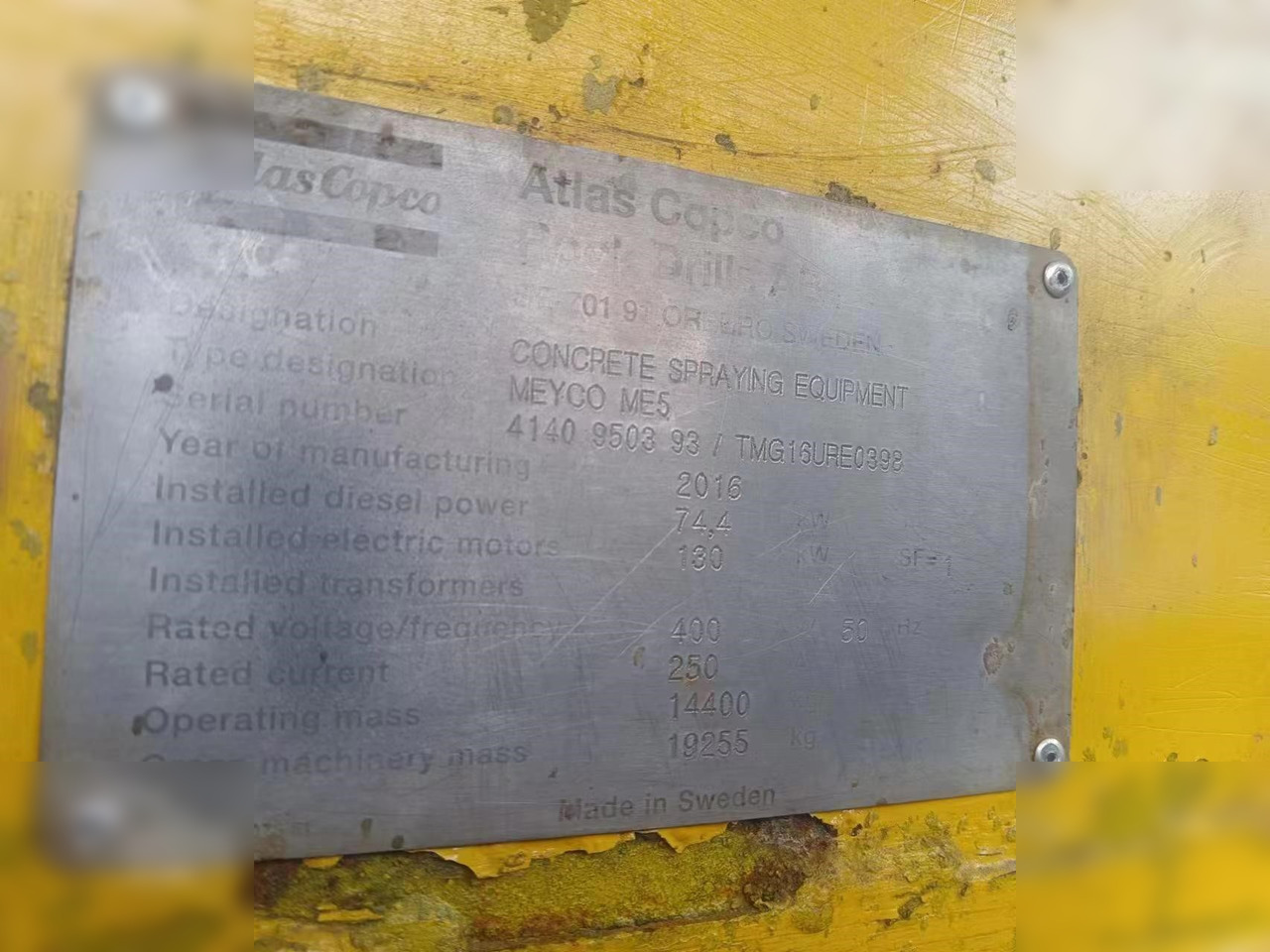 2016 EPIROC MEYCO ME5 MOUNTED ON 2016 ATLAS ARK254K - Betongpump: bild 5 2016 EPIROC MEYCO ME5 MOUNTED ON 2016 ATLAS ARK254K - Betongpump: bild 5