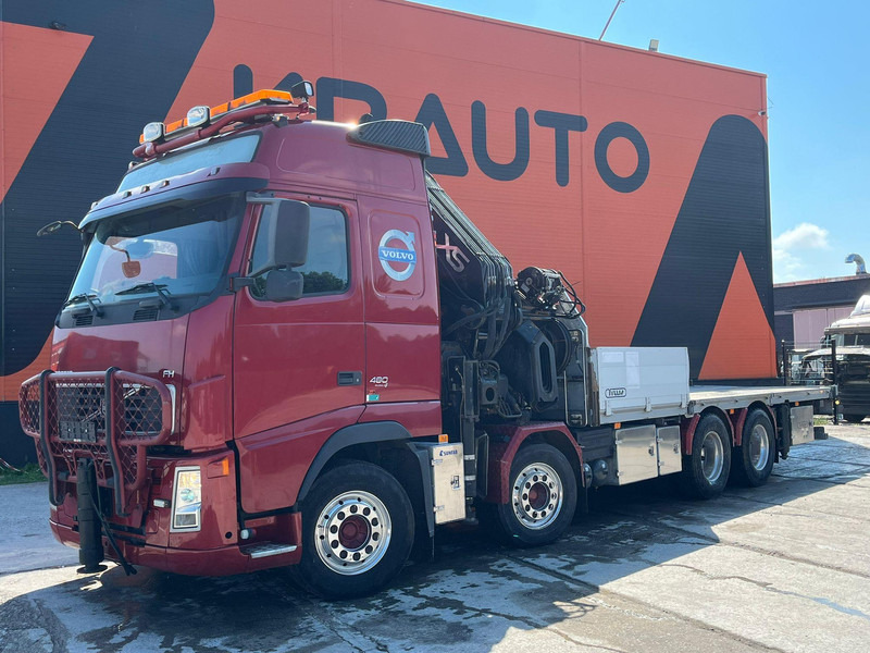 Volvo FH 480 8x4 HIAB 1055E-8 / WINCH / PLATFORM L=6928 mm - Flakbil, Kranbil: bild 2 Volvo FH 480 8x4 HIAB 1055E-8 / WINCH / PLATFORM L=6928 mm - Flakbil, Kranbil: bild 2