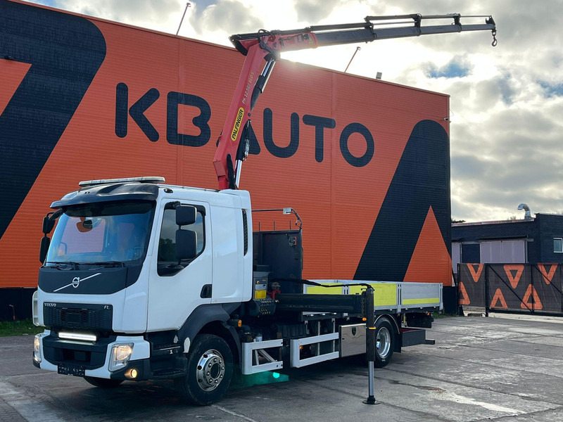 Volvo FL 250 4x2 PALFINGER PK 12.501 / PLATFORM L=5019 mm - Flakbil, Kranbil: bild 1 Volvo FL 250 4x2 PALFINGER PK 12.501 / PLATFORM L=5019 mm - Flakbil, Kranbil: bild 1