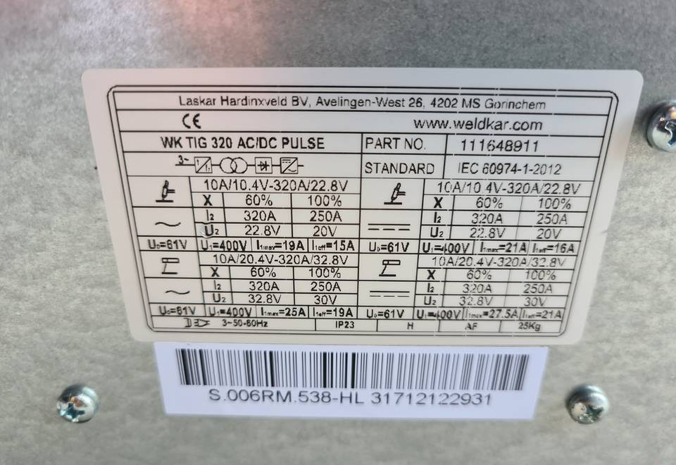 SpawarkaTig WELDKAR WK 320 AC/DC Puls, 320 A - Svetsutrustning: bild 5 SpawarkaTig WELDKAR WK 320 AC/DC Puls, 320 A - Svetsutrustning: bild 5