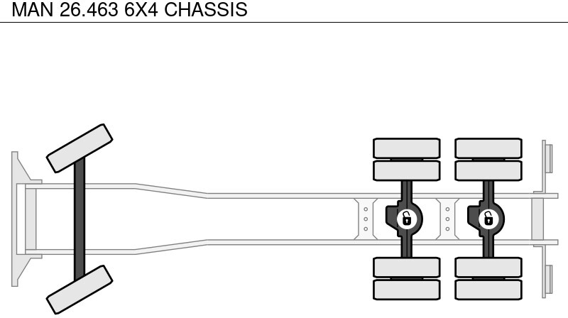Chassi lastbil MAN 26.463 6X4 CHASSIS: bild 9