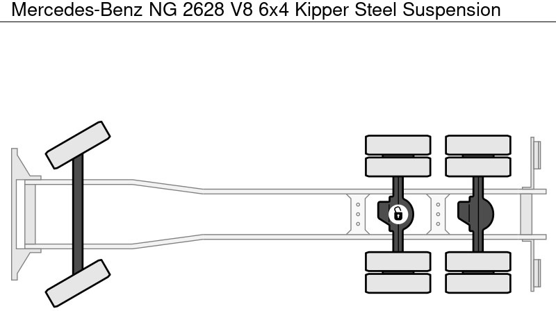 Tippbil lastbil Mercedes-Benz NG 2628 V8 6x4 Kipper Steel Suspension: bild 14