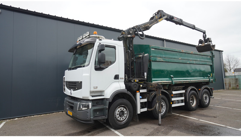 Renault PREMIUM 380 DXI 8X2/6 2 SIDE TIPPER WITH PLFINGER Q 170 Z CRANE.278.200KM - Kranbil: bild 3 Renault PREMIUM 380 DXI 8X2/6 2 SIDE TIPPER WITH PLFINGER Q 170 Z CRANE.278.200KM - Kranbil: bild 3