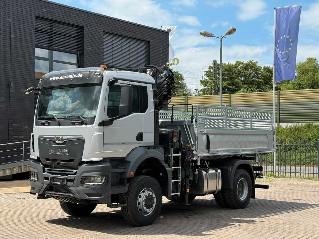 Tippbil lastbil, Kranbil MAN TGS 18.400 TG3 4x4 Euro6e  Hiab X-HiDuo 138DS-4: bild 12