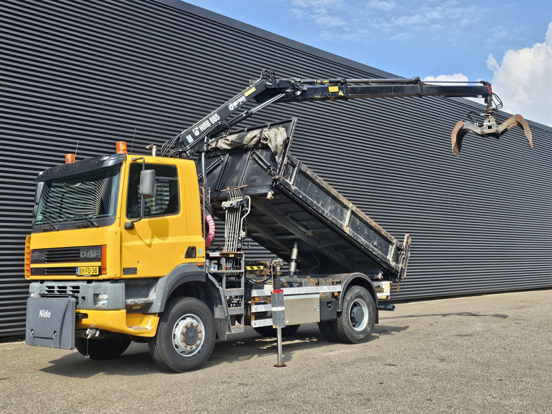 DAF CF 75.250 4X4 / HIAB CRANE + TIPPER / MANUAL / SPRING - Tippbil lastbil, Kranbil: bild 1 DAF CF 75.250 4X4 / HIAB CRANE + TIPPER / MANUAL / SPRING - Tippbil lastbil, Kranbil: bild 1