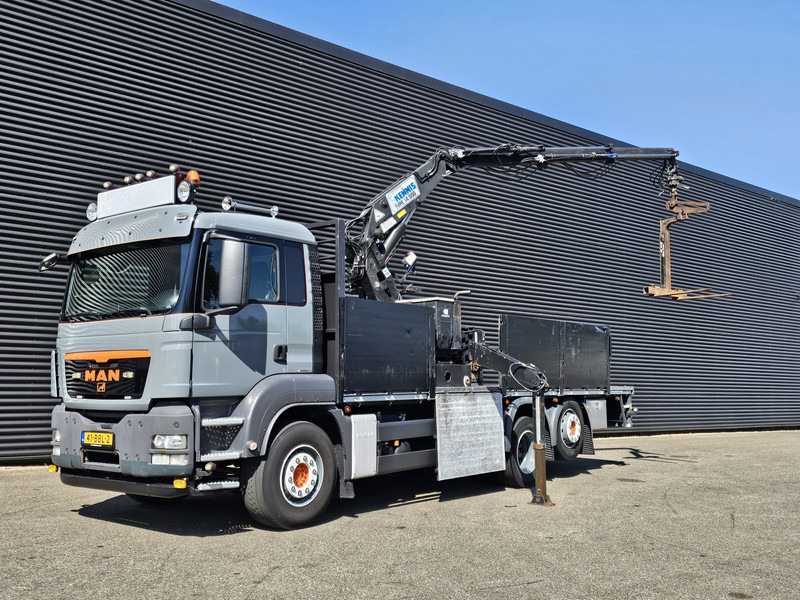 MAN TGS 26.360 / 6X2-4 BL / KENNIS ROLLER CRANE / KRAN - Flakbil, Kranbil: bild 1 MAN TGS 26.360 / 6X2-4 BL / KENNIS ROLLER CRANE / KRAN - Flakbil, Kranbil: bild 1