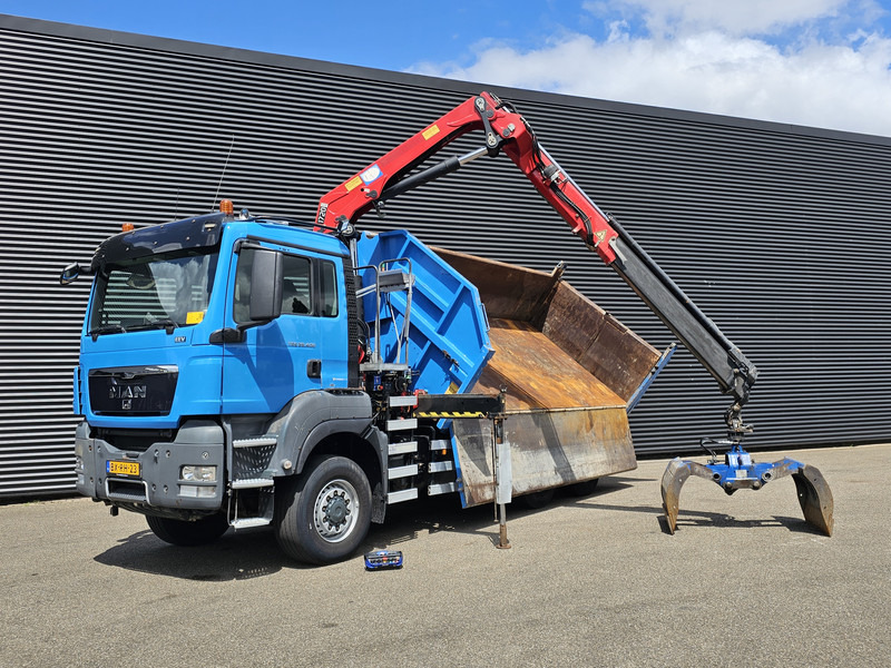 MAN TGS 28.400 6X4-4 BL / CRANE + 2 SIDE TIPPER - Tippbil lastbil, Kranbil: bild 3 MAN TGS 28.400 6X4-4 BL / CRANE + 2 SIDE TIPPER - Tippbil lastbil, Kranbil: bild 3