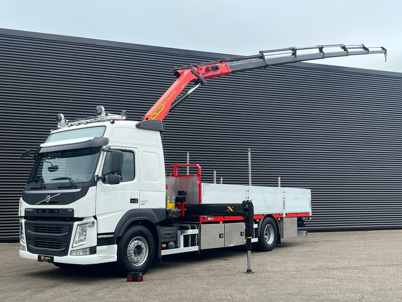 Volvo FM420 4x2 / PALFINGER 18502 - 17 mtr / CRANE / KRAN - Flakbil, Kranbil: bild 1 Volvo FM420 4x2 / PALFINGER 18502 - 17 mtr / CRANE / KRAN - Flakbil, Kranbil: bild 1