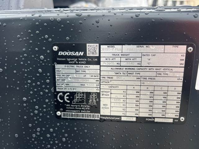 Doosan B15T-7 PLUS - Eltruck: bild 5 Doosan B15T-7 PLUS - Eltruck: bild 5