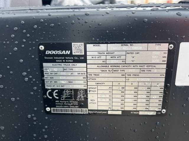 Doosan B20T-7 PLUS - Eltruck: bild 5 Doosan B20T-7 PLUS - Eltruck: bild 5