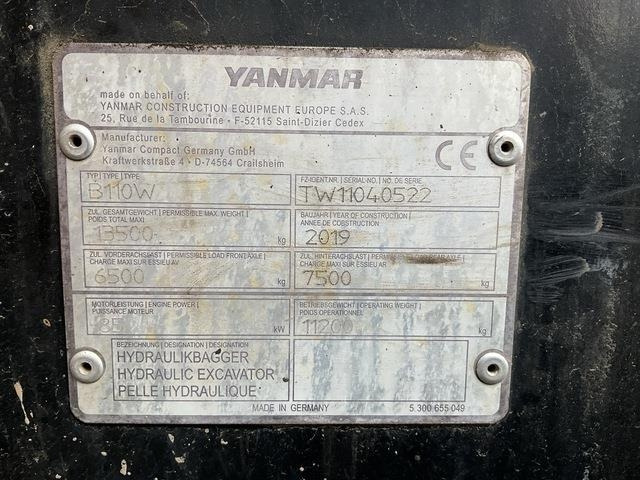 Yanmar B110W - Grävmaskin på däck: bild 5 Yanmar B110W - Grävmaskin på däck: bild 5
