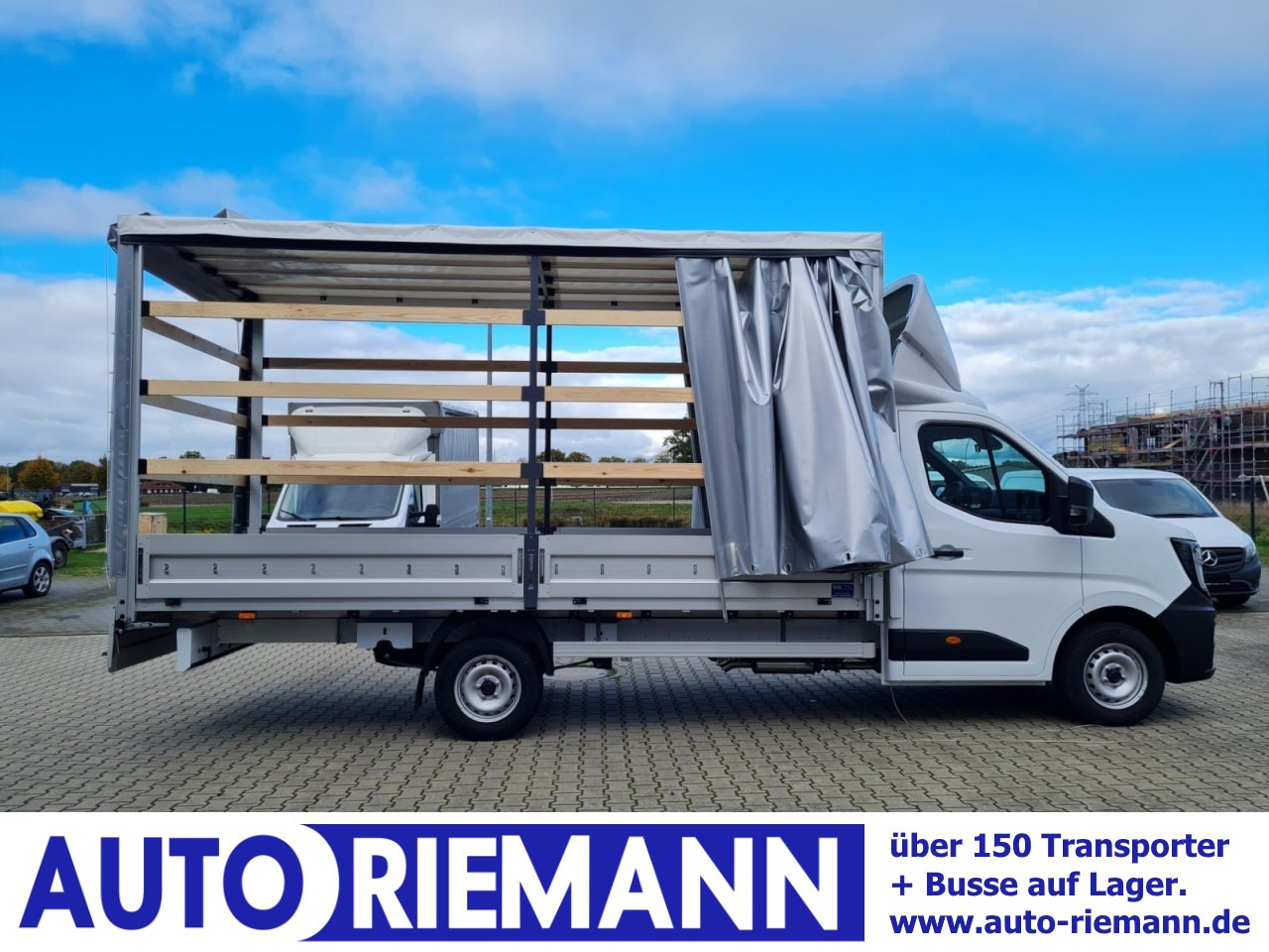 Renault Master Pritsche 2x Schiebe Plane 10 Pal. LUFTFEDERUNG - Transportbil med kapell: bild 1 Renault Master Pritsche 2x Schiebe Plane 10 Pal. LUFTFEDERUNG - Transportbil med kapell: bild 1