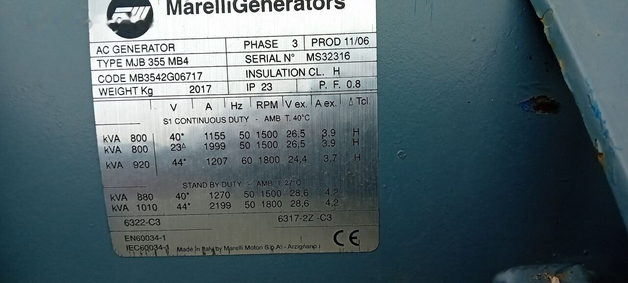 Ny Elgenerator MAN MAN Generator Set Stamford 640 KW 800 KVA Diesel, 2017 Model, 931 HP, 8000 kg, Low Hours, For Sale in Poland: bild 8