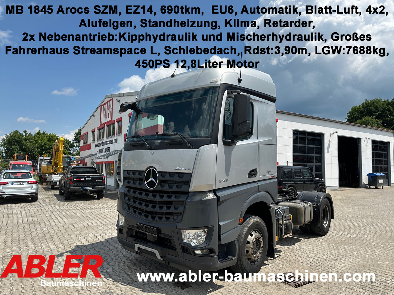 Mercedes-Benz 1845 Arocs SZM Kipphydraulik Mischerantrieb - Dragbil: bild 1 Mercedes-Benz 1845 Arocs SZM Kipphydraulik Mischerantrieb - Dragbil: bild 1