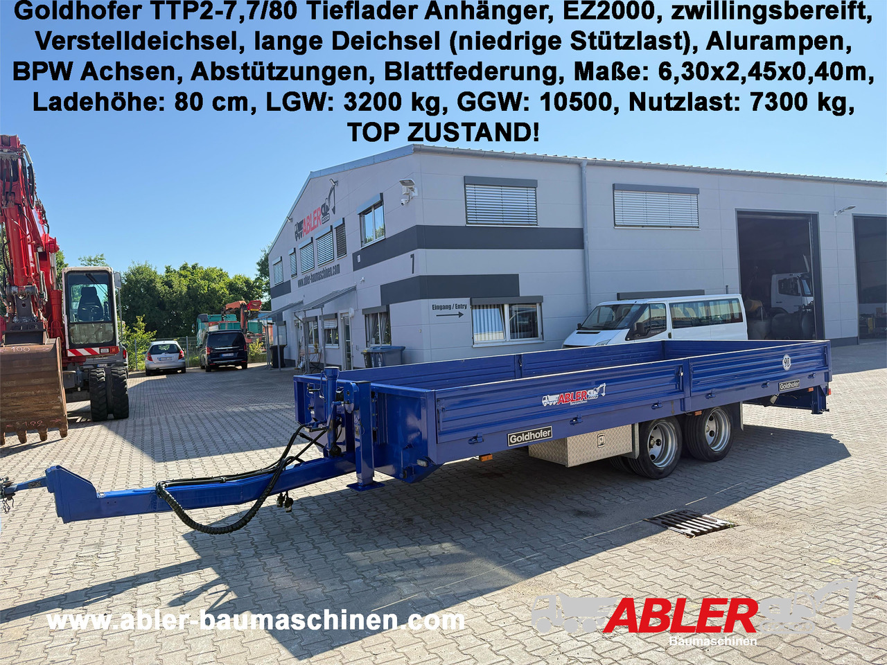 Goldhofer TTP2-7,7/80 Tieflader Tandem mit Rampen TOP - Flaksläp: bild 1 Goldhofer TTP2-7,7/80 Tieflader Tandem mit Rampen TOP - Flaksläp: bild 1