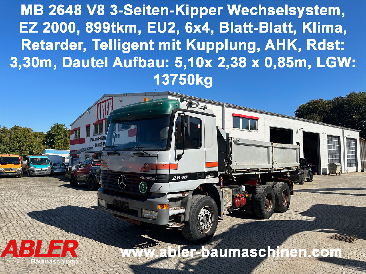 Mercedes-Benz 2648 3-Seiten-Kipper Wechselsystem V8 - Tippbil lastbil: bild 1 Mercedes-Benz 2648 3-Seiten-Kipper Wechselsystem V8 - Tippbil lastbil: bild 1