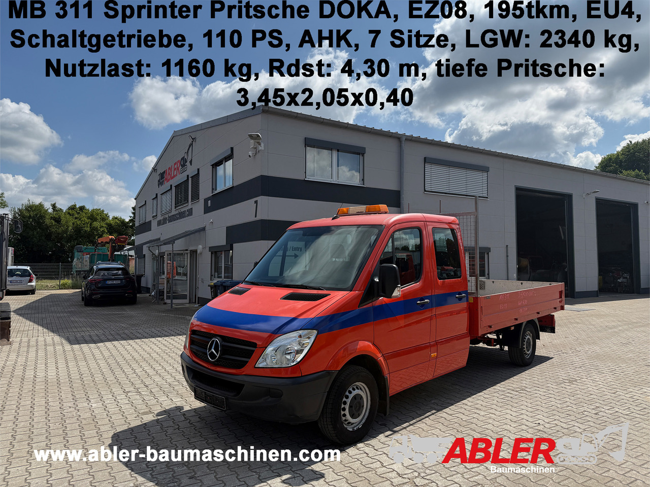 Mercedes-Benz 311 Sprinter Pritsche AHK - Flakbil: bild 1 Mercedes-Benz 311 Sprinter Pritsche AHK - Flakbil: bild 1