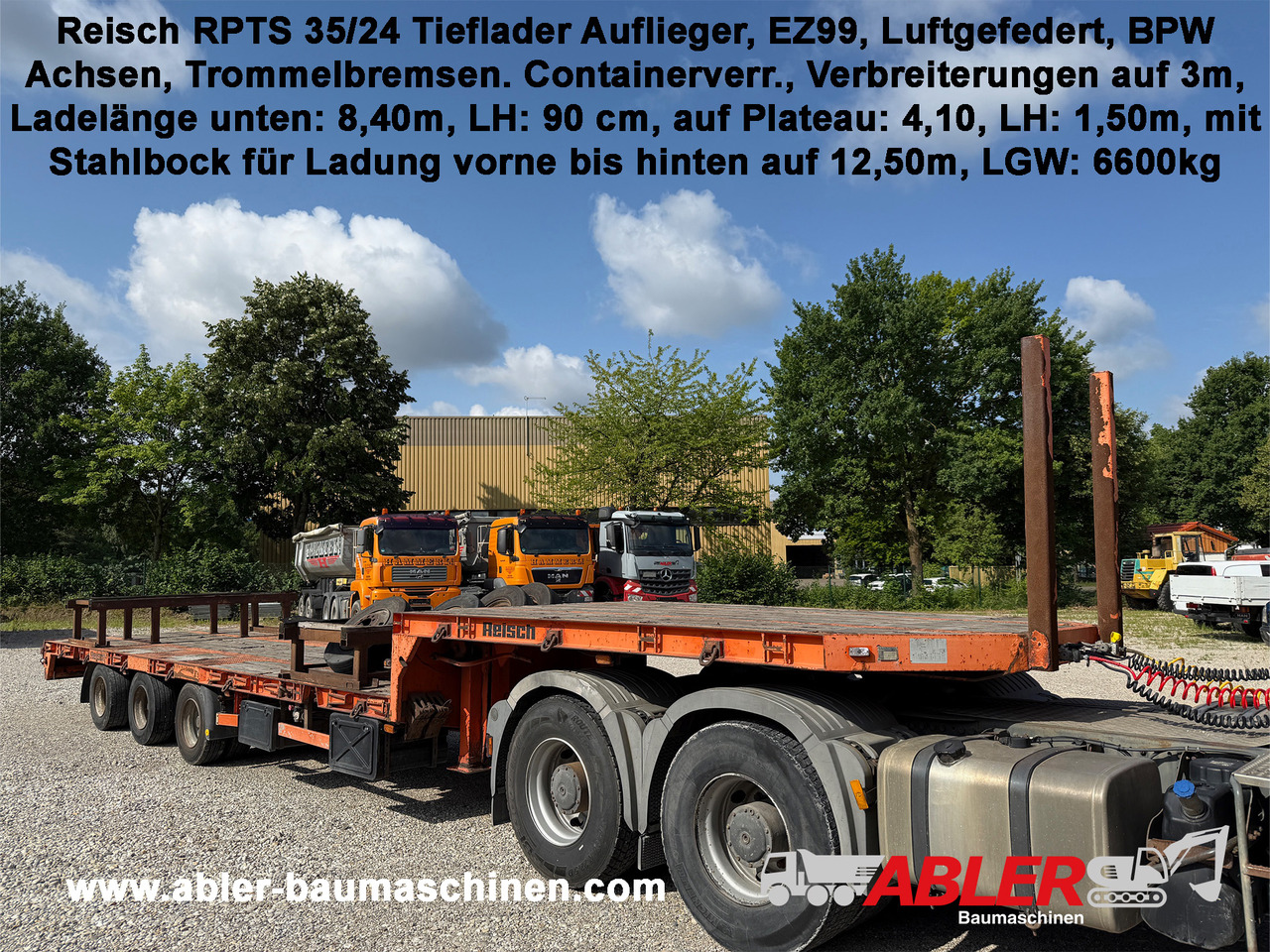 Reisch RPTS 35/24 Tieflader Auflieger - Låg lastare trailer: bild 1 Reisch RPTS 35/24 Tieflader Auflieger - Låg lastare trailer: bild 1